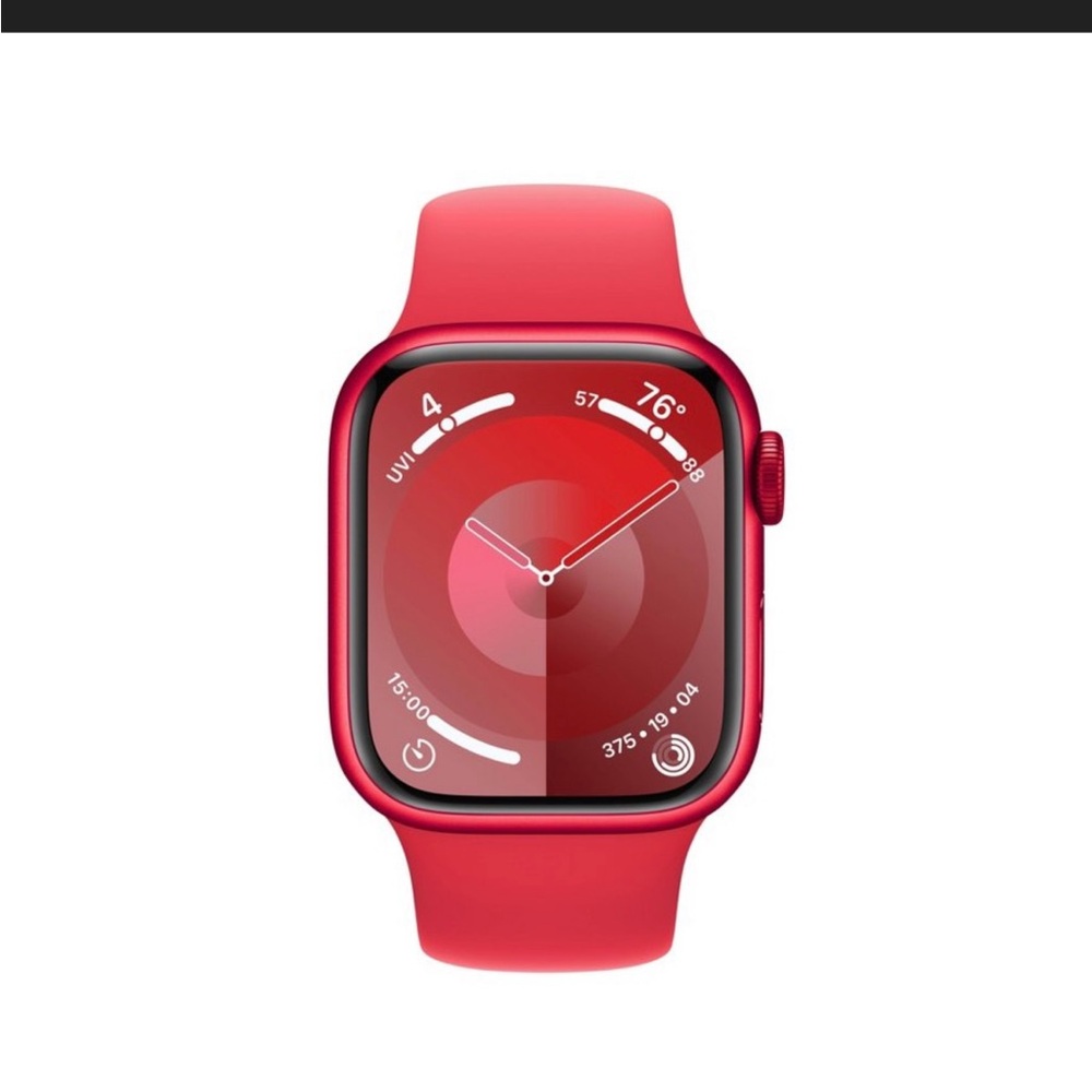 Apple Watch Series 9 GPS, Red Aluminum Case, 45mm Sport Band